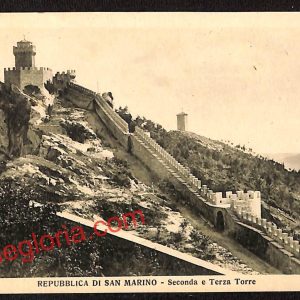 ai4819 - CARTOLINA D'EPOCA - San Marino Città - Seconda e Terza Torre