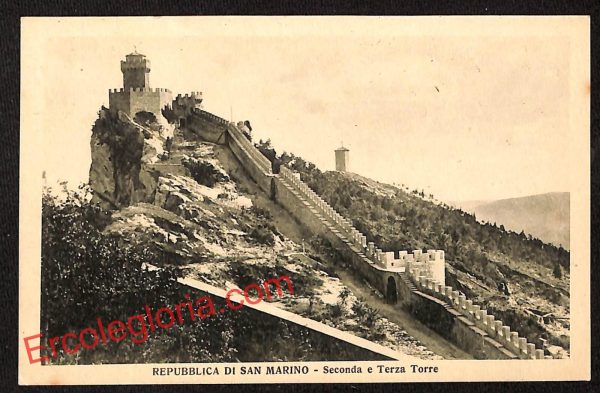 ai4819 - CARTOLINA D'EPOCA - San Marino Città - Seconda e Terza Torre