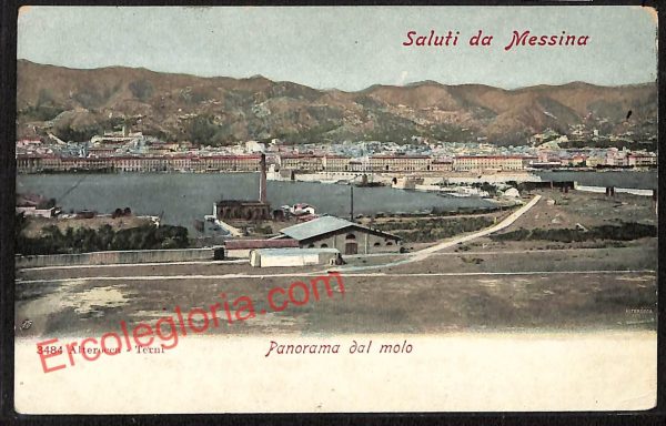 ag8469 - CARTOLINA D'EPOCA - Messina Città - Panorama