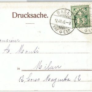 57720 -  SWITZERLAND -  Vintage Postcard - Basel-Stadt: BASEL 1906 - NICE!