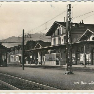 57721  -  SWITZERLAND -  Vintage Postcard - Vaud: Bex 1946 - TRAIN STATION
