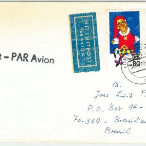 64797 - GERMANY DDR - POSTAL HISTORY - AIRMAIL  COVER - CIRCUS  1988