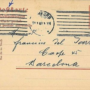 14076 - GERMANY - POSTAL HISTORY --  STATIONERY CARD to SPAIN 1902