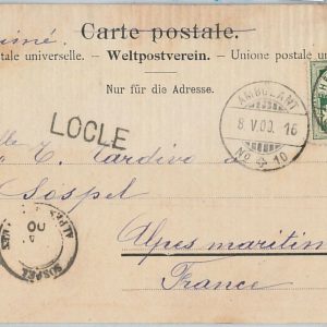 64099 - SWITZERLAND  - POSTAL HISTORY: POSTCARD to FRANCE 1900