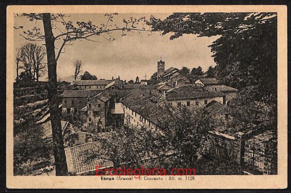 ae0540 - CARTOLINA  D'EPOCA - Arezzo Provincia - Verna   1948
