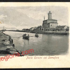 ah9173 - CARTOLINA D'EPOCA - Ravenna Città - Porto Corsini col Semaforo