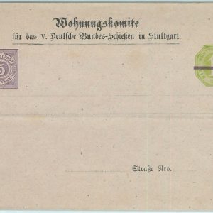 67643 - GERMANY: Wurttemberg - Postal History -  Private STATIONERY COVER