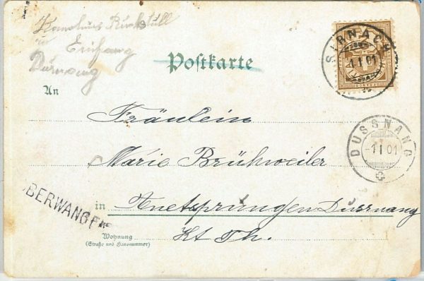 64101 - SWITZERLAND  - POSTAL HISTORY: POSTCARD from SIRNACH  1901