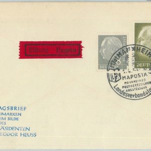 74132 - GERMANY - POSTAL HISTORY - Michel # 180 + 194 on FDC COVER 1954