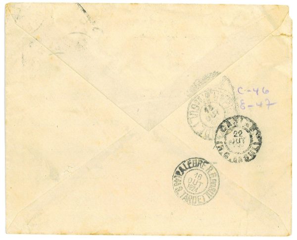 P3510 -OLYMPIC GAMES PARIS 1924 ,17.9.24 MIXED FRANKING, 80 CENT. RATE TO BRAZIL - immagine 2
