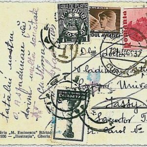 24205 - ROMANIA -  POSTAL HISTORY - POSTCARD to Jassy  1937 - TAXED on ARRIVAL