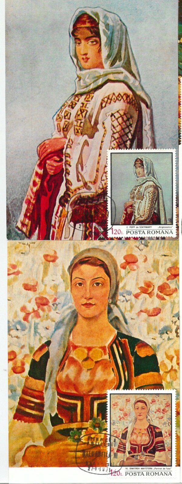 63860 - ROMANIA - POSTAL HISTORY: set of 6 MAXIMUM CARD 1971 -  ART  costumes - immagine 4