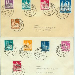 67644 - GERMANY - Postal History -  Michel 97 I to 100 I on set  5 COVERS 1948