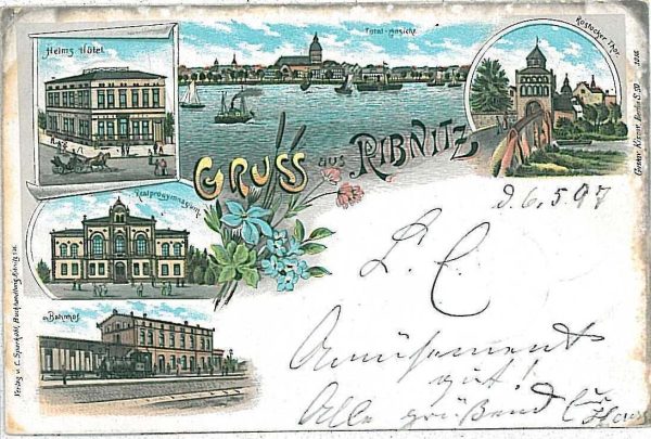 27969 - Ansichtskarten POSTCARD - Germany Deutschland - GRUSS AUS Ribnitz 1897