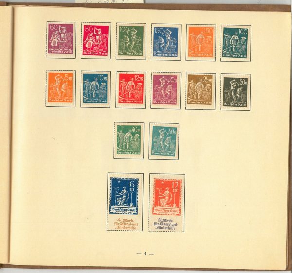61155 -  GERMANY  -  HYPERINFLATION of WEIMAR REPPUBLIC stamps in two BOOKLETS - immagine 5