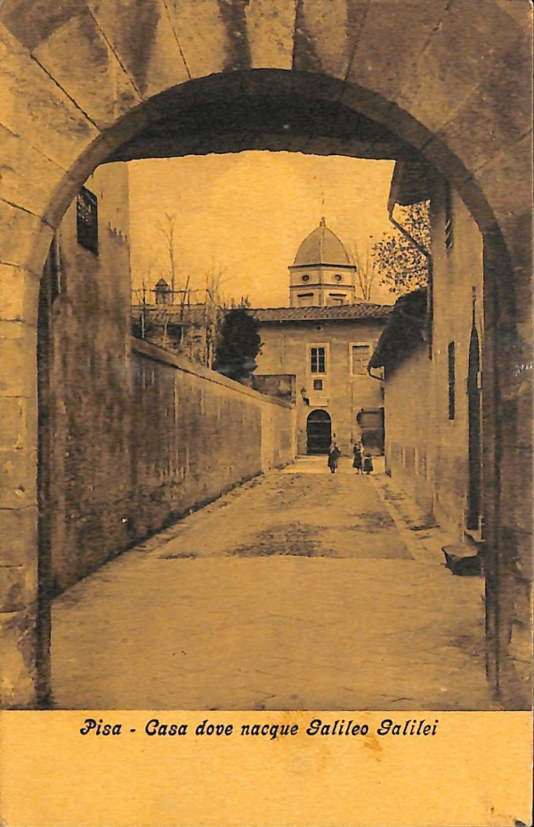 ad0026 - CARTOLINA D'EPOCA - Pisa Città - Casa Galileo Galilei 1908