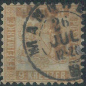 77951e - GERMANY Baden -  STAMP:  Michel  # 20b   -    USED