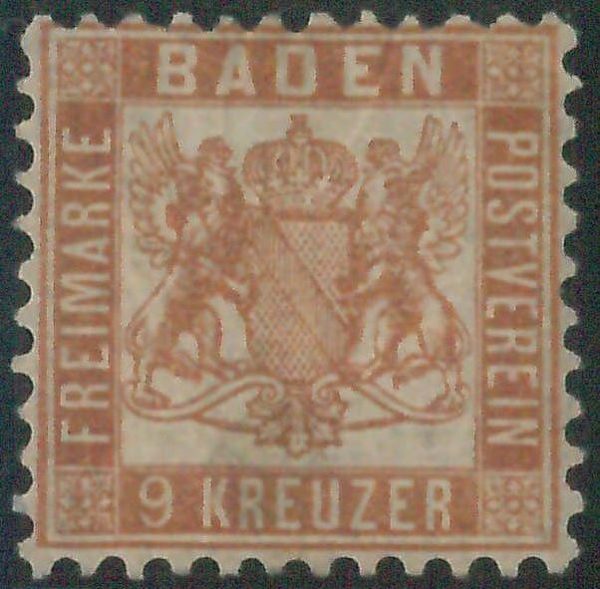 77948a - GERMANY Baden -  STAMP:  Michel  # 20a   -    MINT HINGED