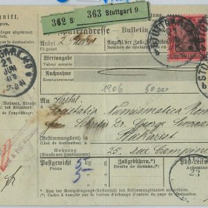 58057 -   GERMANY - POSTAL HISTORY: Michel 79A + 77 on POSTAL BULLETIN 1904