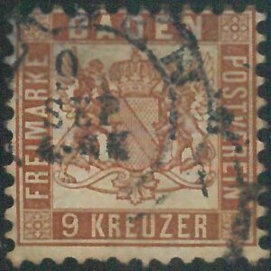 77943g - GERMANY Baden - STAMP: Michel # 20a - USED very nice