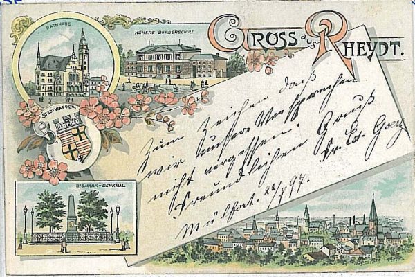 27970 - Ansichtskarten POSTCARD - Germany Deutschland - GRUSS AUS Rheydt 1897