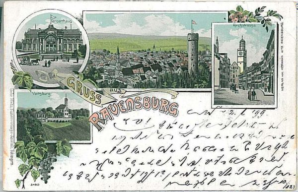 27974 - Ansichtskarten POSTCARD - Germany Deutschland - Gruss Aus Ravensburg 189