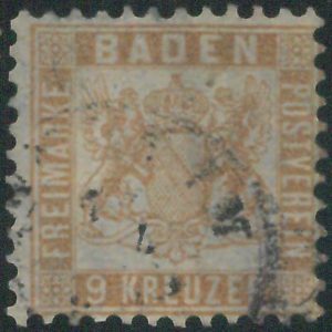 77951g - GERMANY Baden -  STAMP:  Michel  # 20b   -    USED