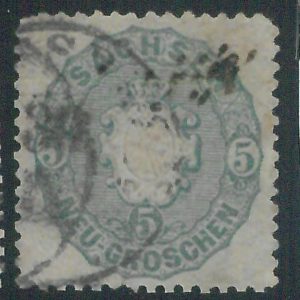 78303c - GERMANY Sachsen -  STAMPS:  Michel  #  19a FINE USED