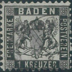 77929e  -  GERMANY Baden -  STAMP:  Michel  #17a -    USED