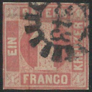 77956h  - GERMANY Bayern -  STAMP:  Michel  # 3  -    Fine  USED