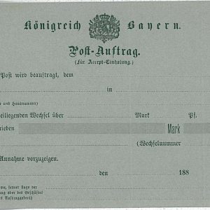 30601 - GERMANY   BAYERN - Postal History - Stationery MONEY ORDER Post-Auftrag