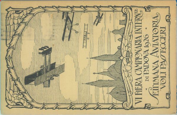 87470 - CARTOLINA D'epoca - Aviazione PUBBLICITARIA Commemorativa 1926 PADOVA - immagine 2