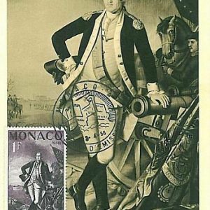 10880 - MONACO  - POSTAL HISTORY -  MAXIMUM CARD -  POLITICS - WASHINGTON  1956