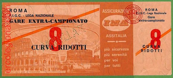 ZA2014  - Vecchio  BIGLIETTO PARTITA  CALCIO -   Roma