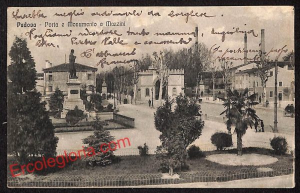 ah4125 - CARTOLINA D'EPOCA - Padova Città - Porto e Monumento a Mazzini