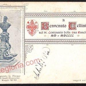 ae7258 - CARTOLINA D'EPOCA - Firenze Città - Benvenuto Cellini  1901