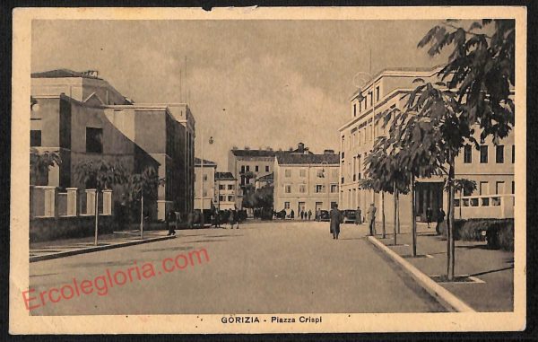 ag1658 - CARTOLINA D'EPOCA - Gorizia Città - Piazza Crispi  1941