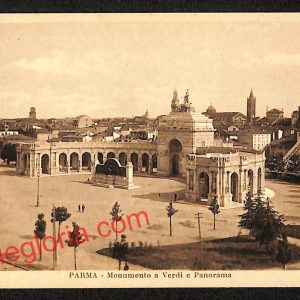 ah5328 - CARTOLINA D'EPOCA - Parma Città - Monumento a Verdi