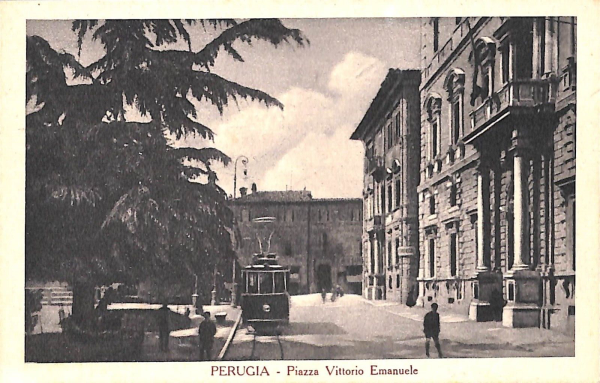ab8908 - CARTOLINA  D'EPOCA - Perugia Città - Piazza Vittorio Emanuele