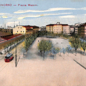 ac7217 - CARTOLINA D'EPOCA - Livorno Città - Piazza Mazzini 1916