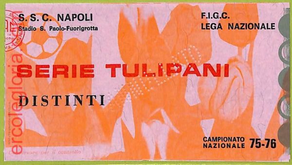 ZA1031   - Vecchio  BIGLIETTO PARTITA  CALCIO -  1975/1976: Napoli