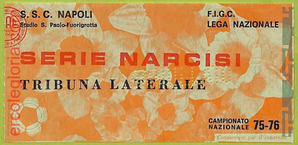 ZA1035   - Vecchio  BIGLIETTO PARTITA  CALCIO -  1975/1976: Napoli - immagine 3