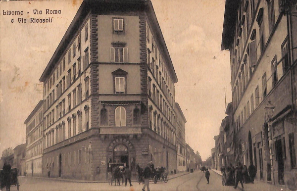 ac7275 - CARTOLINA D'EPOCA - Livorno Città - Via Roma e Via Ricasoli
