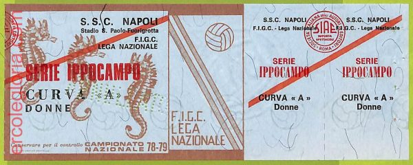 ZA1065 - Vecchio  BIGLIETTO PARTITA  CALCIO -  1978/1979: Napoli - immagine 2