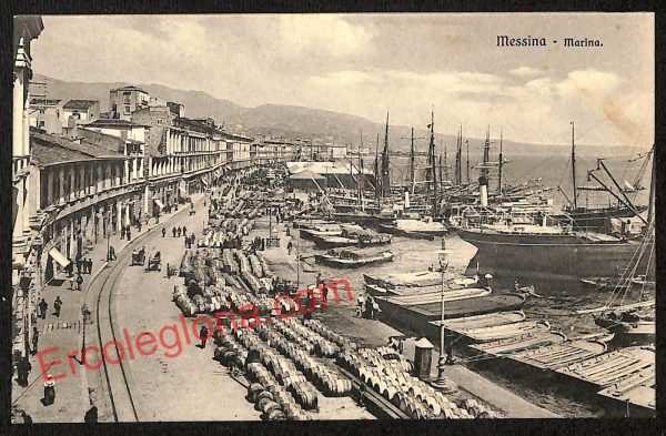 ag8512- CARTOLINA D'EPOCA - Messina Città - Marina