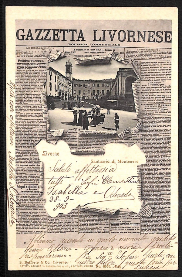 ac7276 - CARTOLINA D'EPOCA - Livorno Città - Gazzetta Livornese