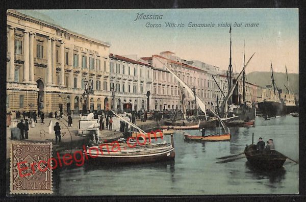 ag8518 - CARTOLINA D'EPOCA - Messina Città - Corso Vittorio Emanuele