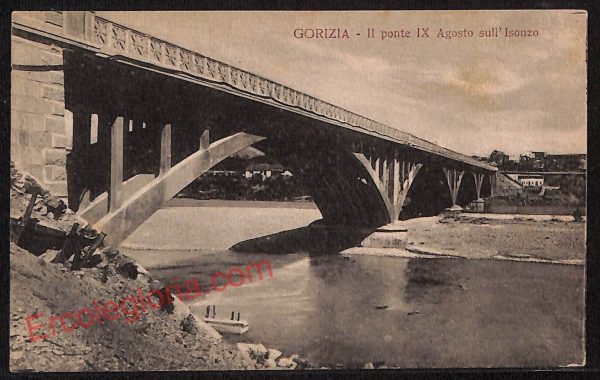 ag1696 - CARTOLINA D'EPOCA - Gorizia Città - Il Ponte IX sull' Agosto