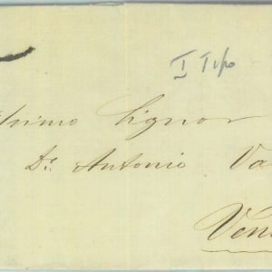 83487 - Antichi Stati LOMBARDO VENETO - Sassone 25 su Busta da PADOVA a VENEZIA