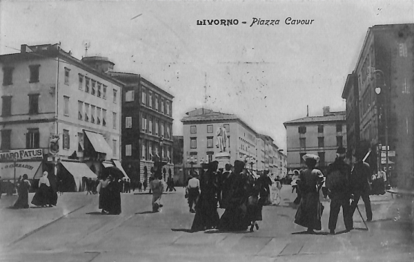 ac7343 - CARTOLINA D'EPOCA - Livorno Città - Piazza Cavour